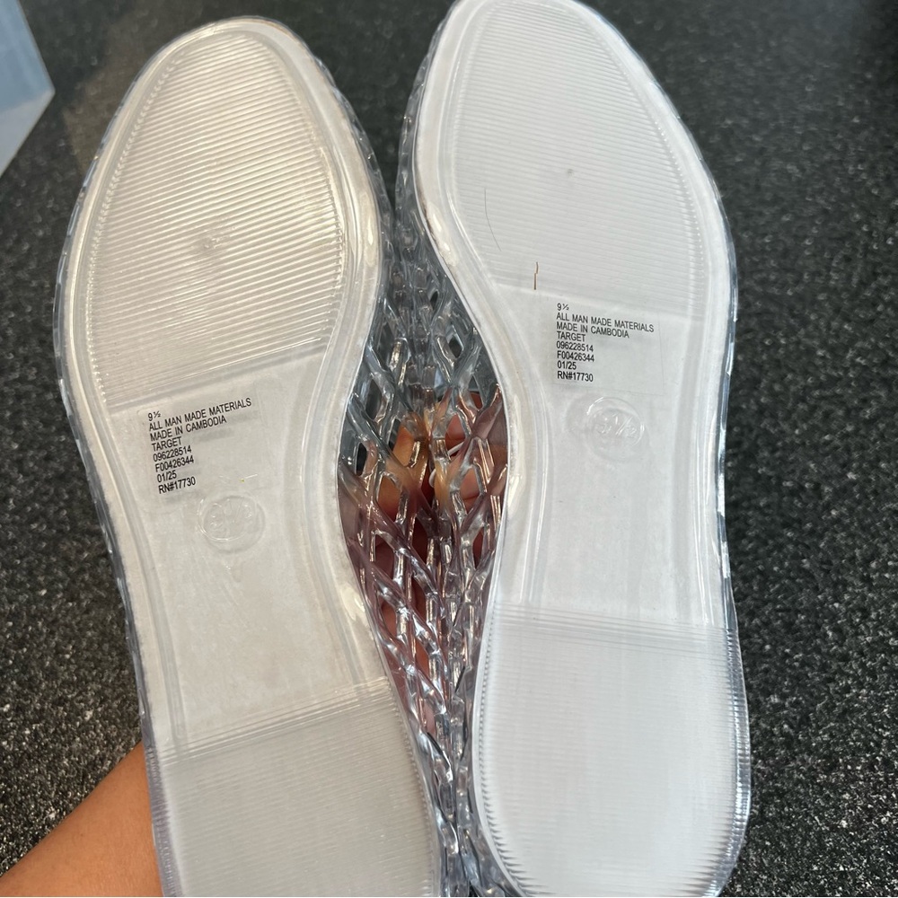 New a new day Clear Women's Yuri Jelly Flats Size 9 1/2 - Picture 6 of 7